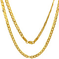 JEWELHEART 14K Real Gold Flat Mariner Chain - 1.9mm Diamond Cut Anchor Link Chain Necklace For Men - Dainty Yellow Gold Pendant Necklace For Women with Lobster Clasp 16"
