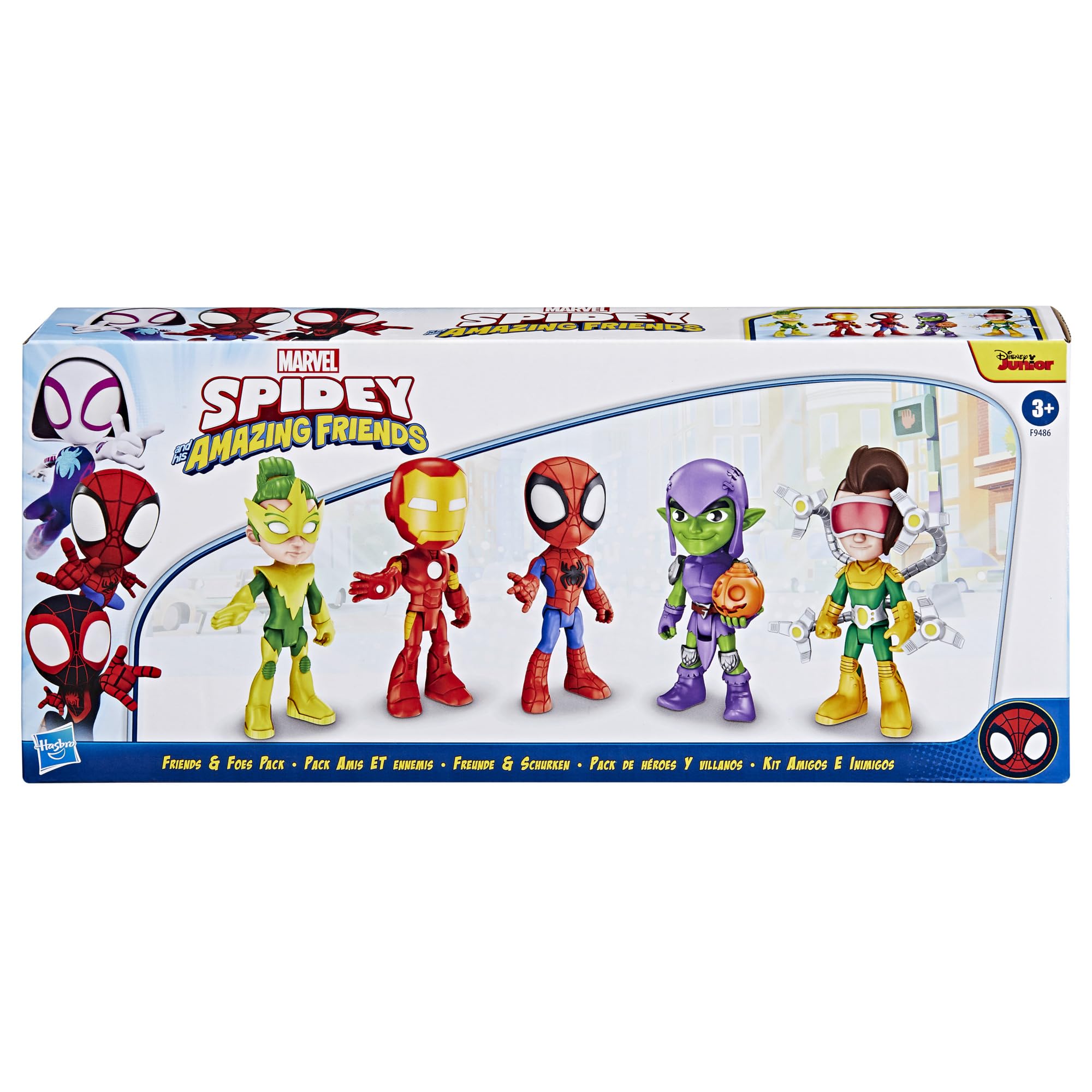 Spidey and his Amazing Friends Hasbro Marvel, Friends & Foes Pack, 5 Action Figures, 4-Inch, Preschool Super Hero Toys for Kids Ages 3 and Up (Amazon Exclusive)