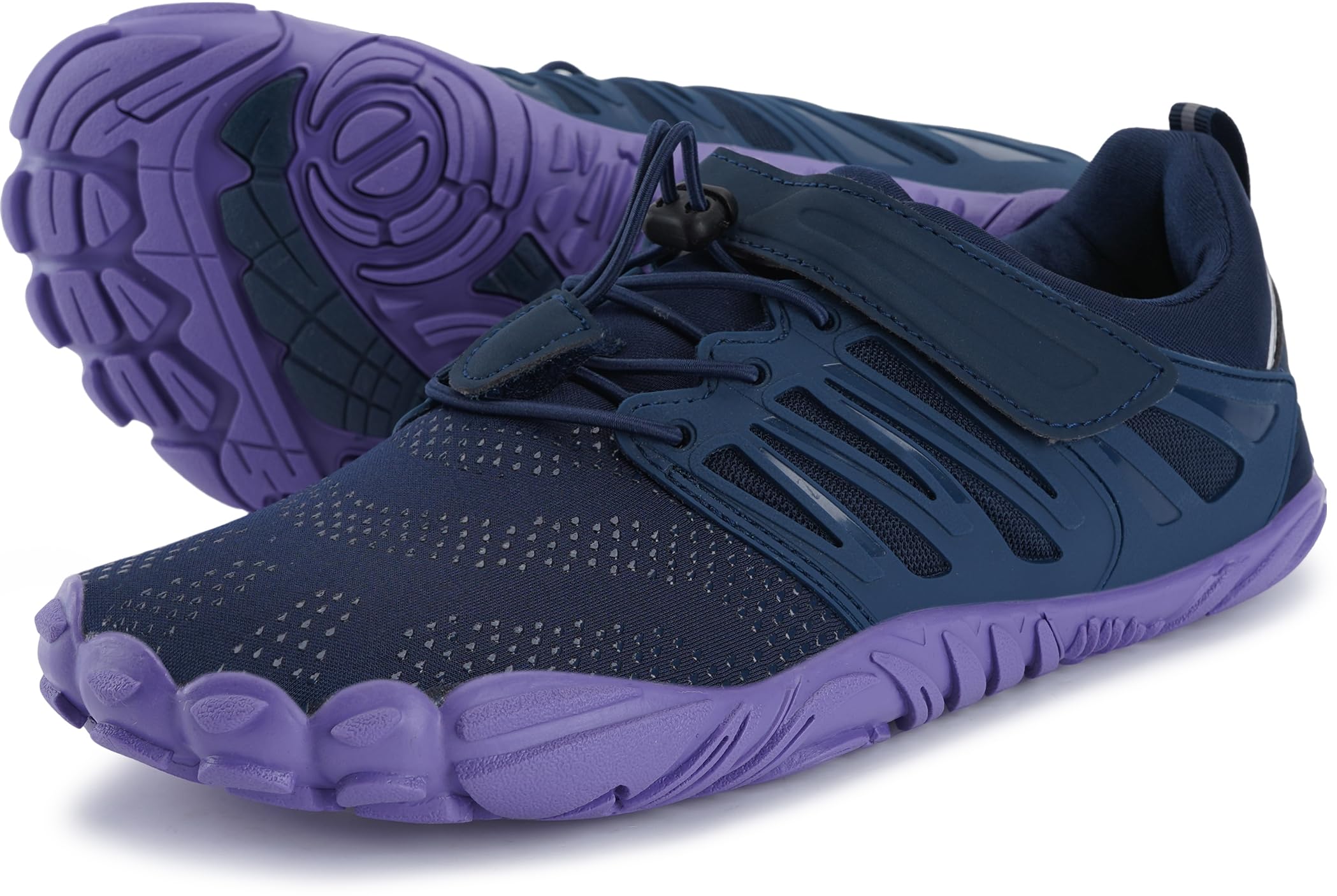 Joomra Barefoot Running Shoes for Women Ladies Size 7.5-8 Zero Drop Wide Toe Box Minimalist Sneakers Hiking Hike Camping Cycling Tennis Footwear Blue Purple 38
