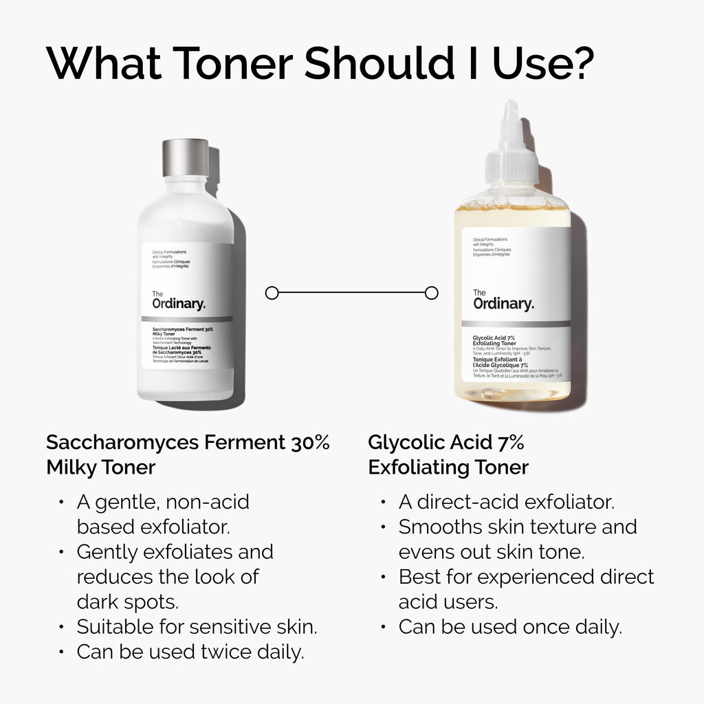 The Ordinary Glycolic Acid 7% Exfoliating Toner, Brightening and Smoothing Daily Toner for More Even-Looking Skin Tone, 100ml