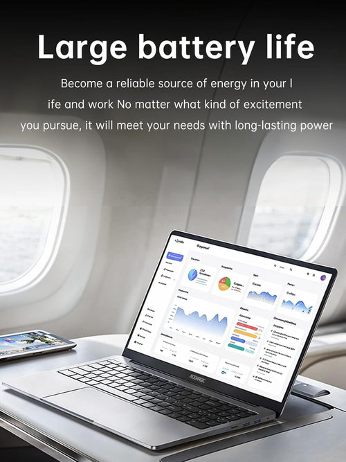 2026 Laptop with Windows 11, Intel Quad-Core Processor (up to 3.6GHZ)16GB DDR4 RAM 512GB SSD,15.6 Inch FHD IPS Display, Metal Body,5000mAh Battery,USB3.2,Portable Laptops Computer for Business Office