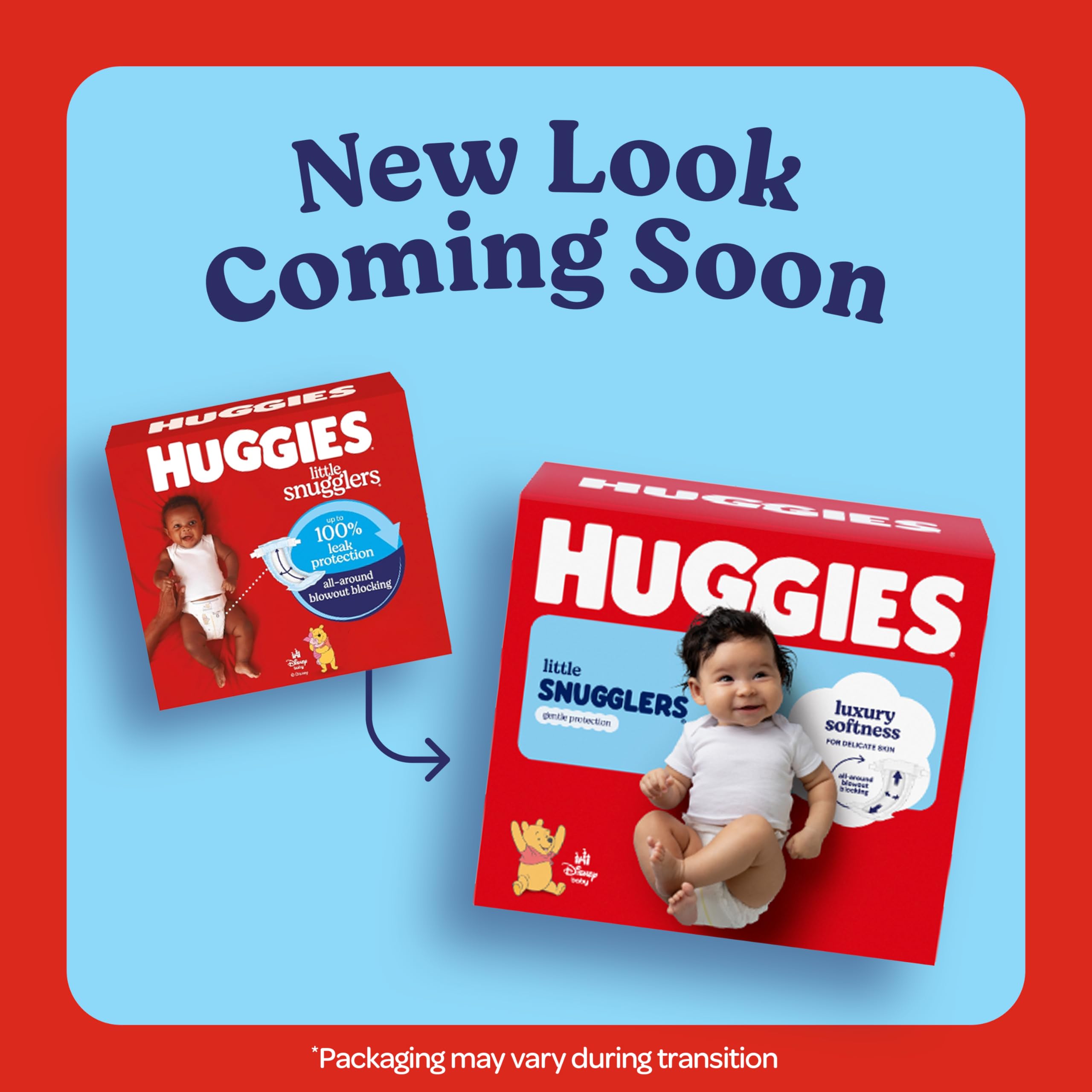 Huggies Size 2 Diapers, Little Snugglers Baby Diapers, Size 2 (12-18 lbs), 84 Count, Packaging May Vary