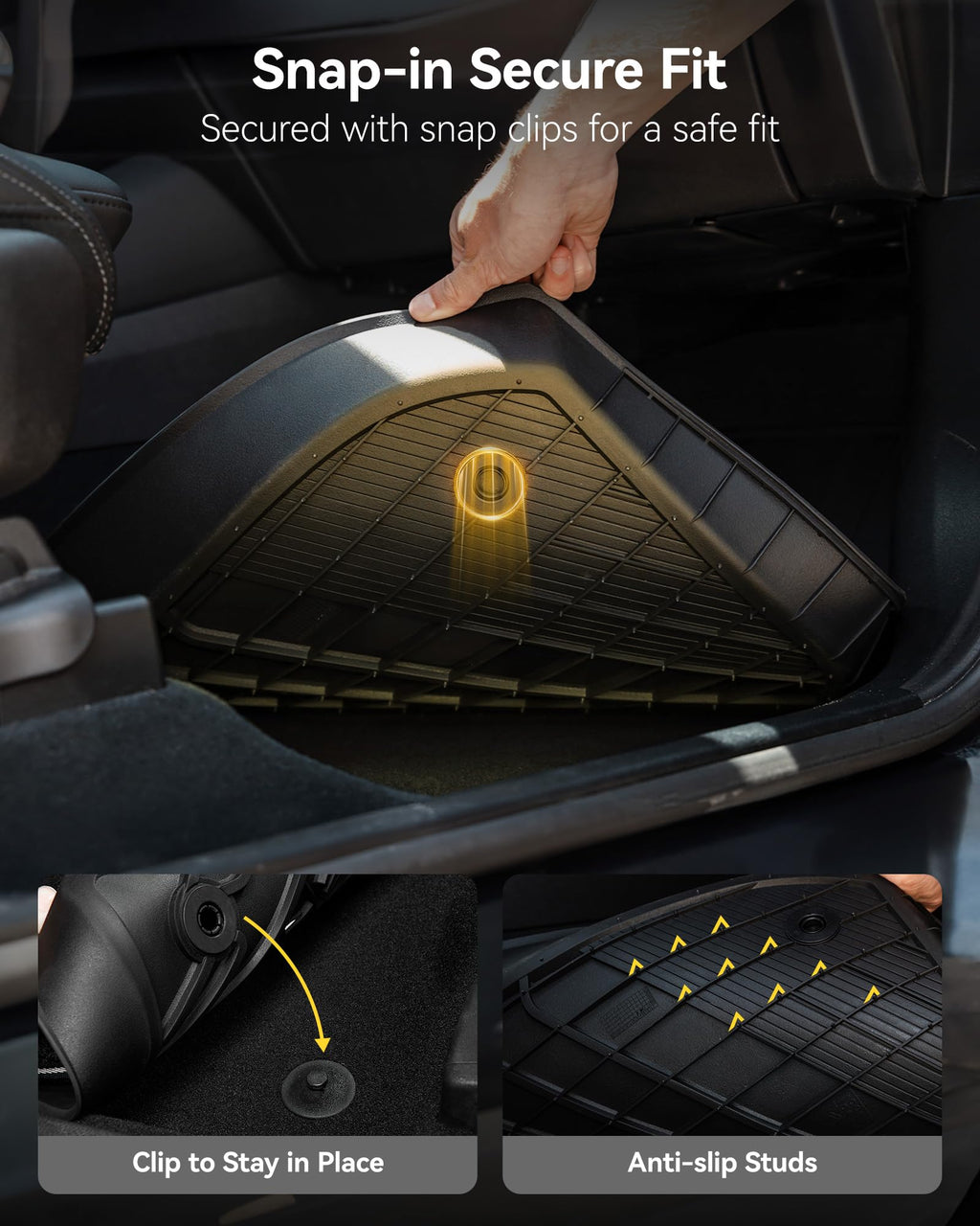 3W Floor Mat for Toyota Sienna 2021-2026 (Only for 7 Seat), TPE All Weather Custom Fit Floor Liner for Toyota Sienna 2nd and 3rd Row Car Liners(Not Fit 2025 2026 Platinum Edition)