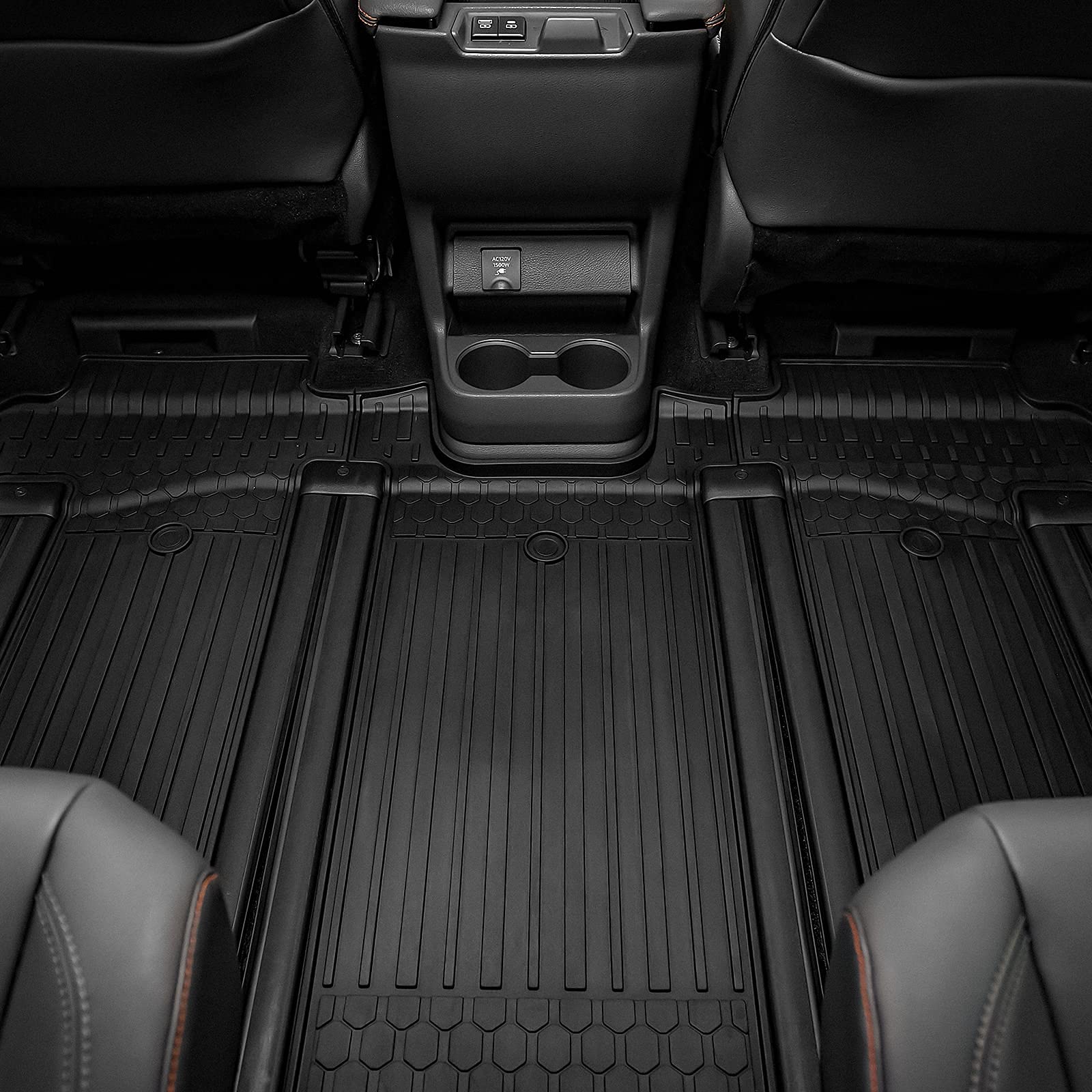 3W Floor Mat for Toyota Sienna 2021-2026 (Only for 7 Seat), TPE All Weather Custom Fit Floor Liner for Toyota Sienna 2nd and 3rd Row Car Liners(Not Fit 2025 2026 Platinum Edition)