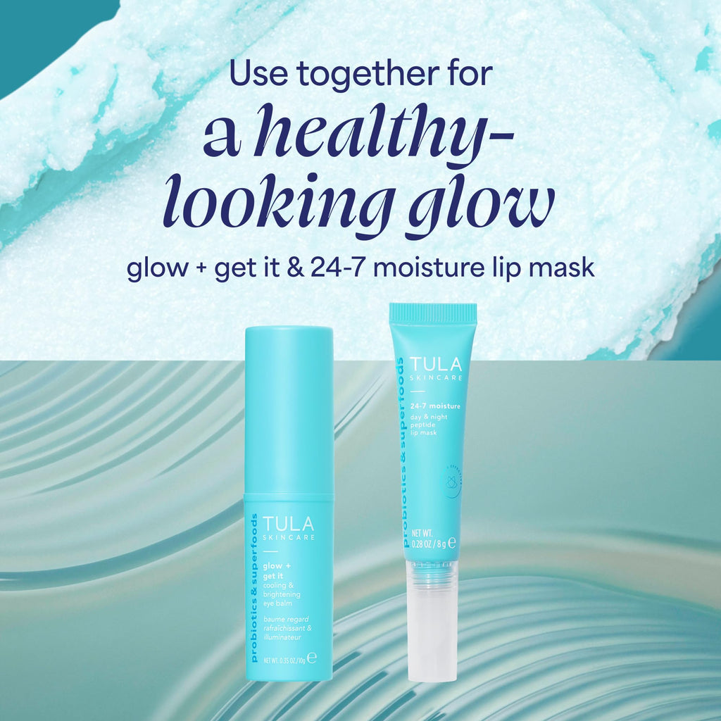 TULA Skin Care 24-7 Moisture Day & Night Peptide Lip Mask - Peptides, Hyaluronic Acid & Vitamin E deeply Nourish & Hydrate lips, 0.28 oz.