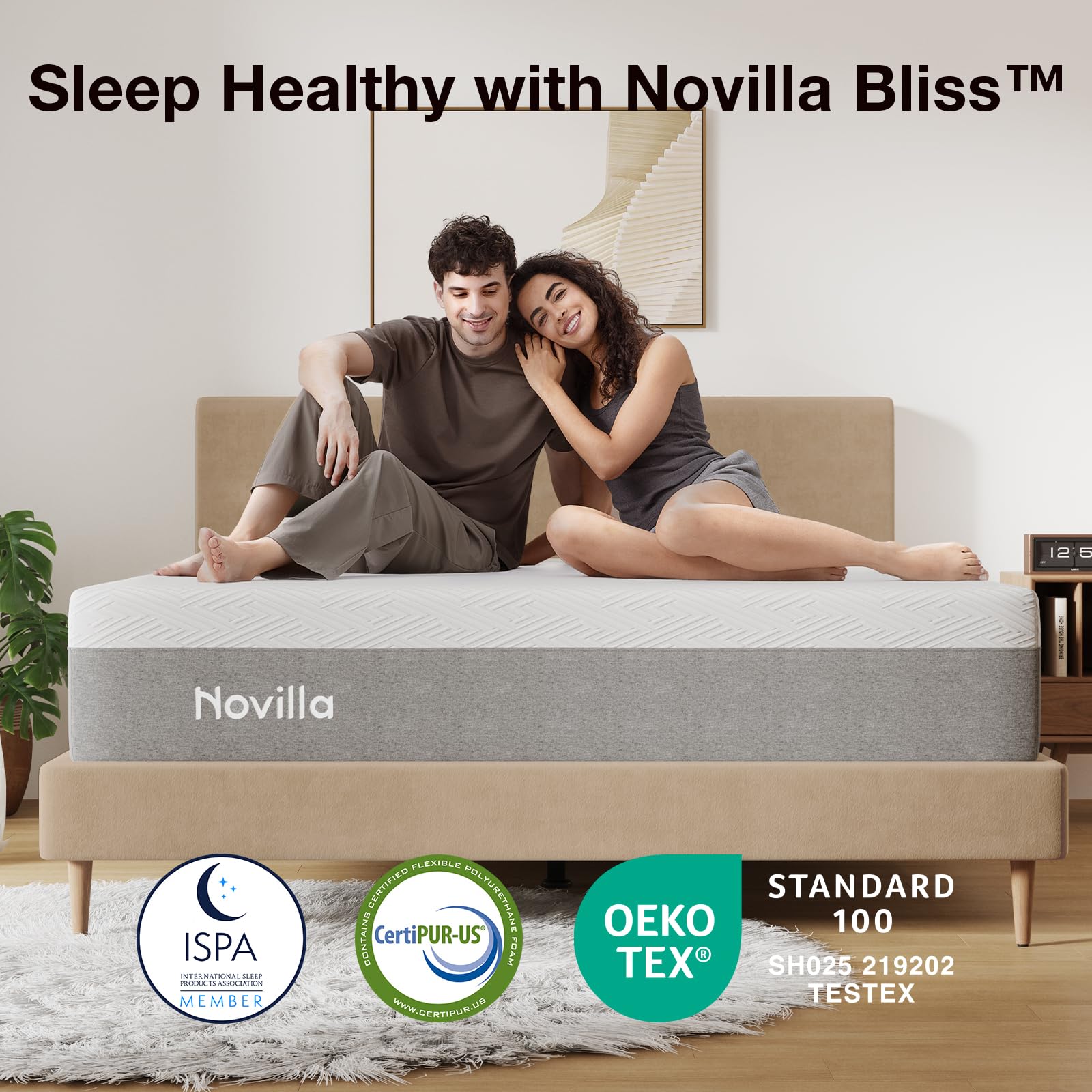 Novilla Full Size Mattress, 10 inch Full Gel Memory Foam Mattress for Cool Night & Pressure Relief, Medium Firm in a Box, Bliss