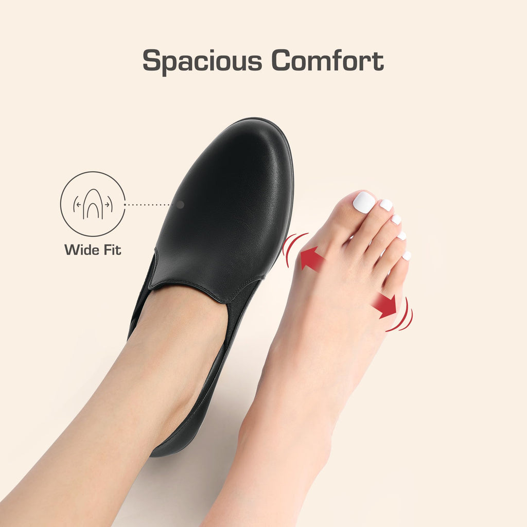 DREAM PAIRS Women's Low Chunky Block Heels Pumps Comfortable Slip-on Heeled Loafers Dress Work Shoes for Office Business LOLA,Size 8.5,Black,DPU214