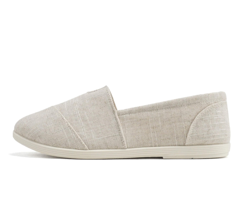Soda Shoes Women's Obji Round Toe Casual Flat with Padded Insole (Beige, 9)