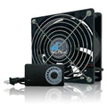 Easy Cloud Computer Fan with AC Plug, 120mm Variable Speed Axial Muffin PC Fan with Controller 120V 110V 220V Small 12V Case Cooling for PC Server Cabinet DVR TV Router Receiver Xbox Greenhouse