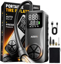 AOSKI Tire Inflator Portable Air Compressor: 150PSI Rechargeable Air Pump with Digital Pressure Gauge, LED Light and Auto Shut-Off - Fast Inflation for Car, Motorcycle, Bike, and Ball - Black