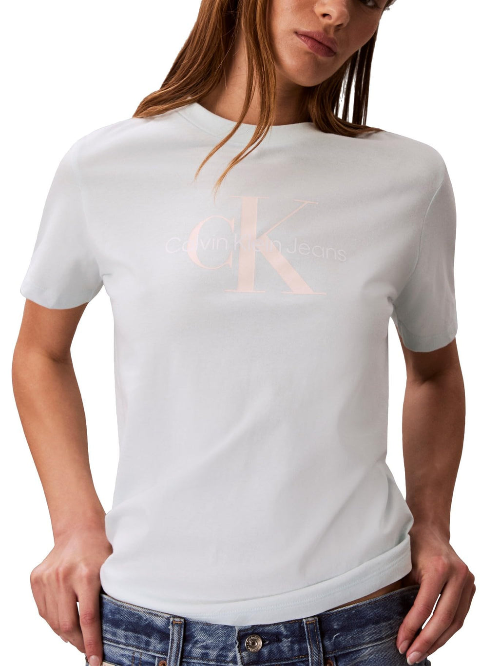 Calvin Klein Women's Monogram Logo Crewneck T-Shirt
