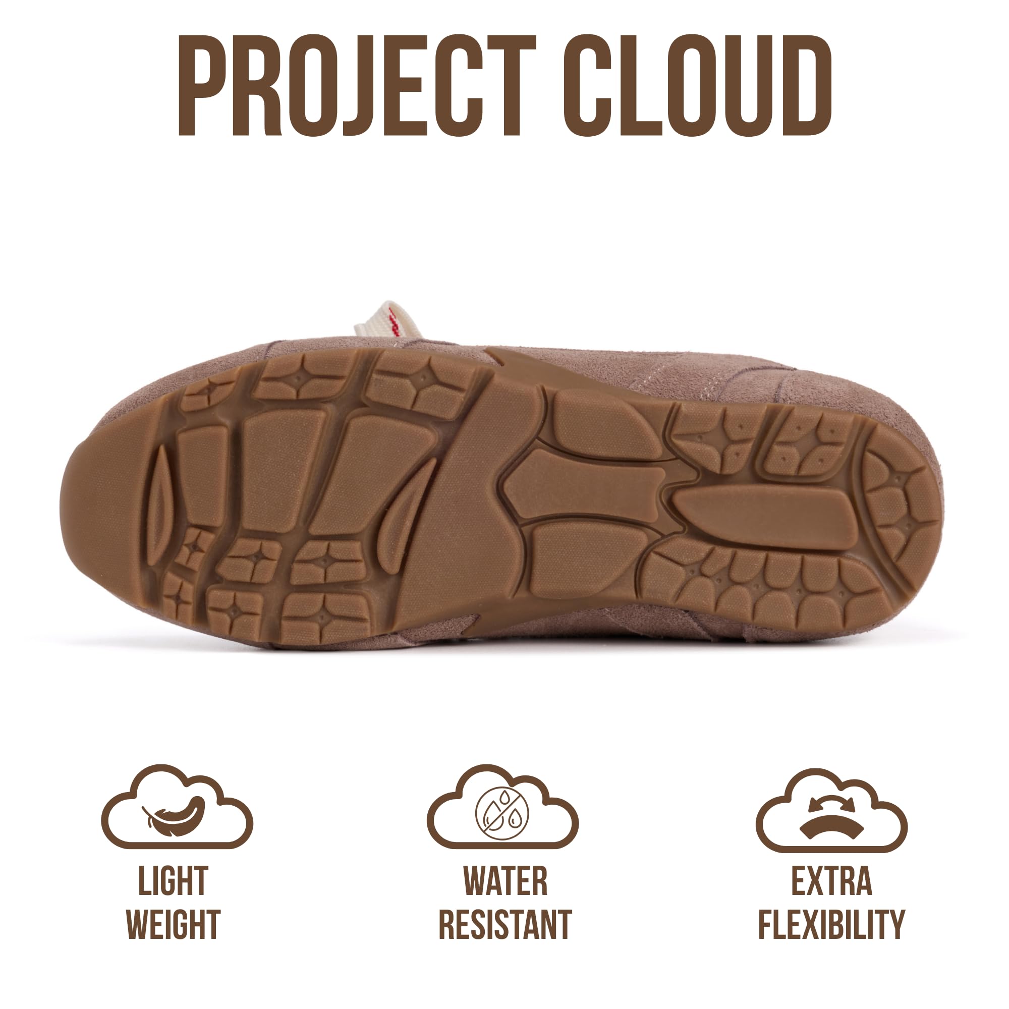 Project Cloud Leather Barefoot Shoes Women – Memory Foam Lace-Up Womens Sneakers – Lightweight & Non Slip Womens Shoes Casual – All-Day Women's Fashion Sneakers for 2026 (Roma, TAUPSUEDE,7M)