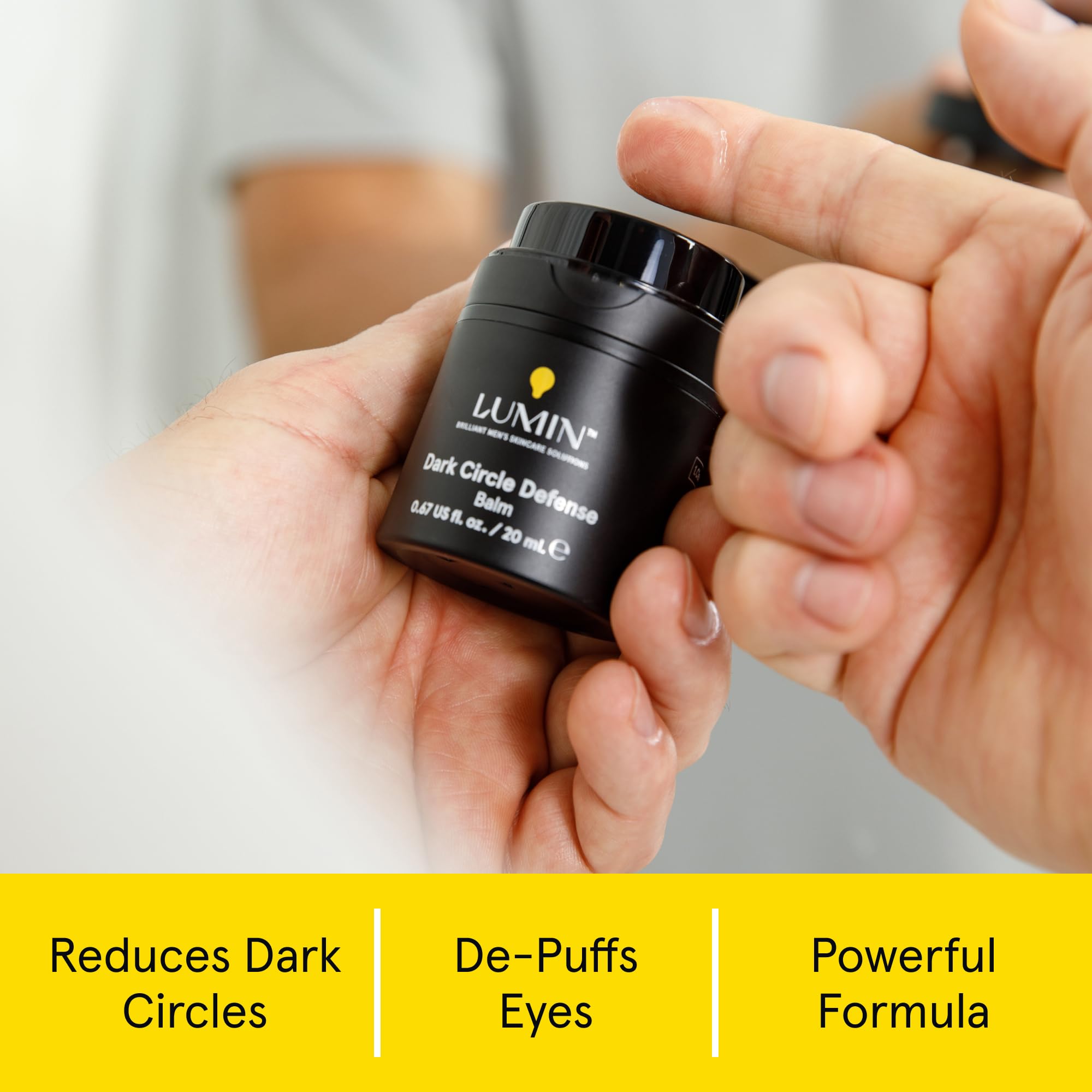 Lumin - Men’s Dark Circle Defense (1 oz.): Anti-Aging Korean Formulated Eye Cream Treatment - Reduce Fine Lines, Wrinkles, Eye Bags, Dark Circles - Achieve Your Best Look with Lumin