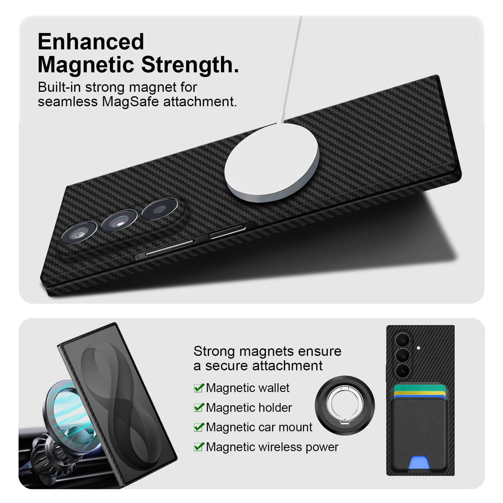Lenpiti Slim Magnetic Aramid Fiber Case for Samsung Galaxy Z Fold 8 Ultra