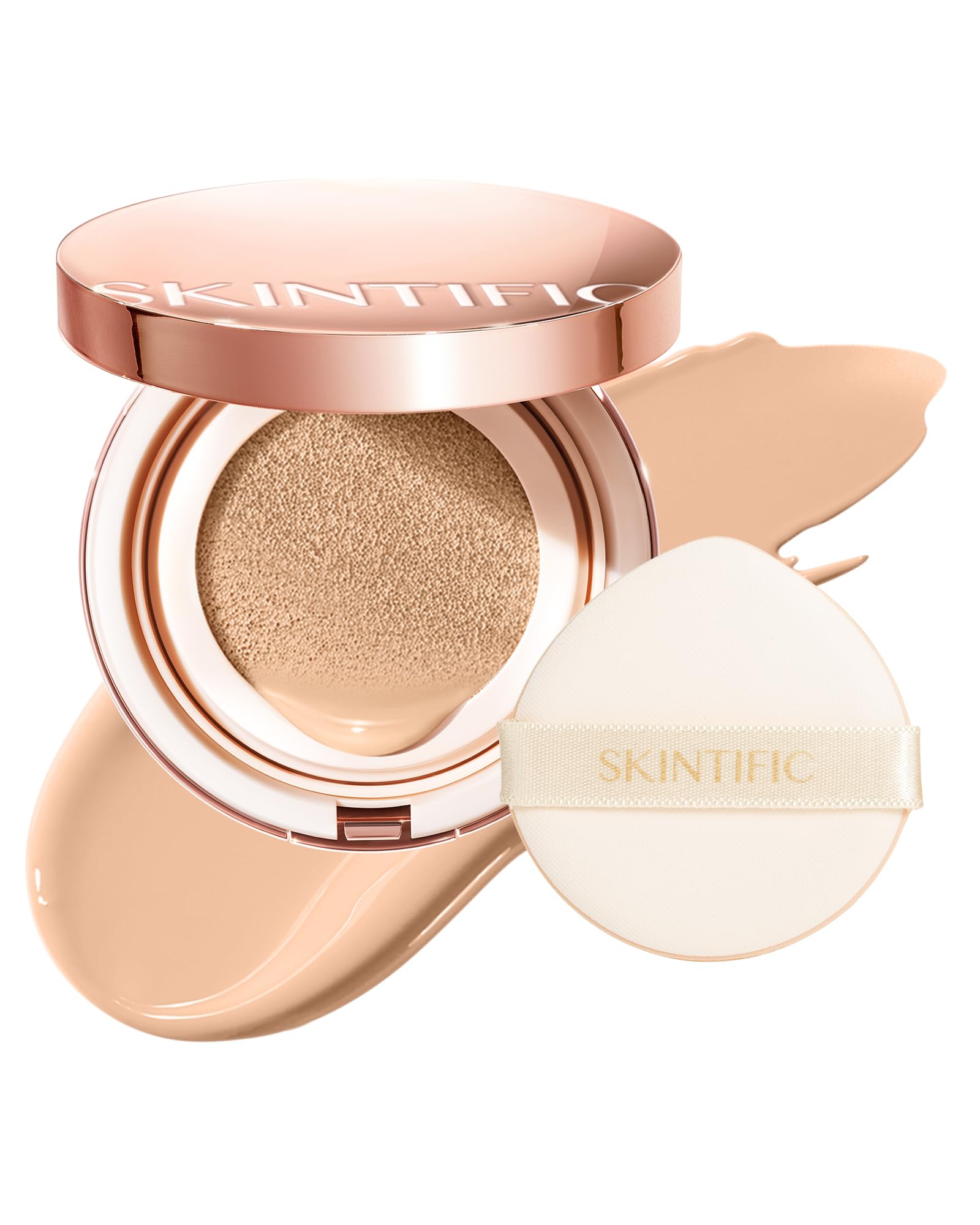 SKINTIFIC Full Coverage Cushion Foundation #02 Ivory