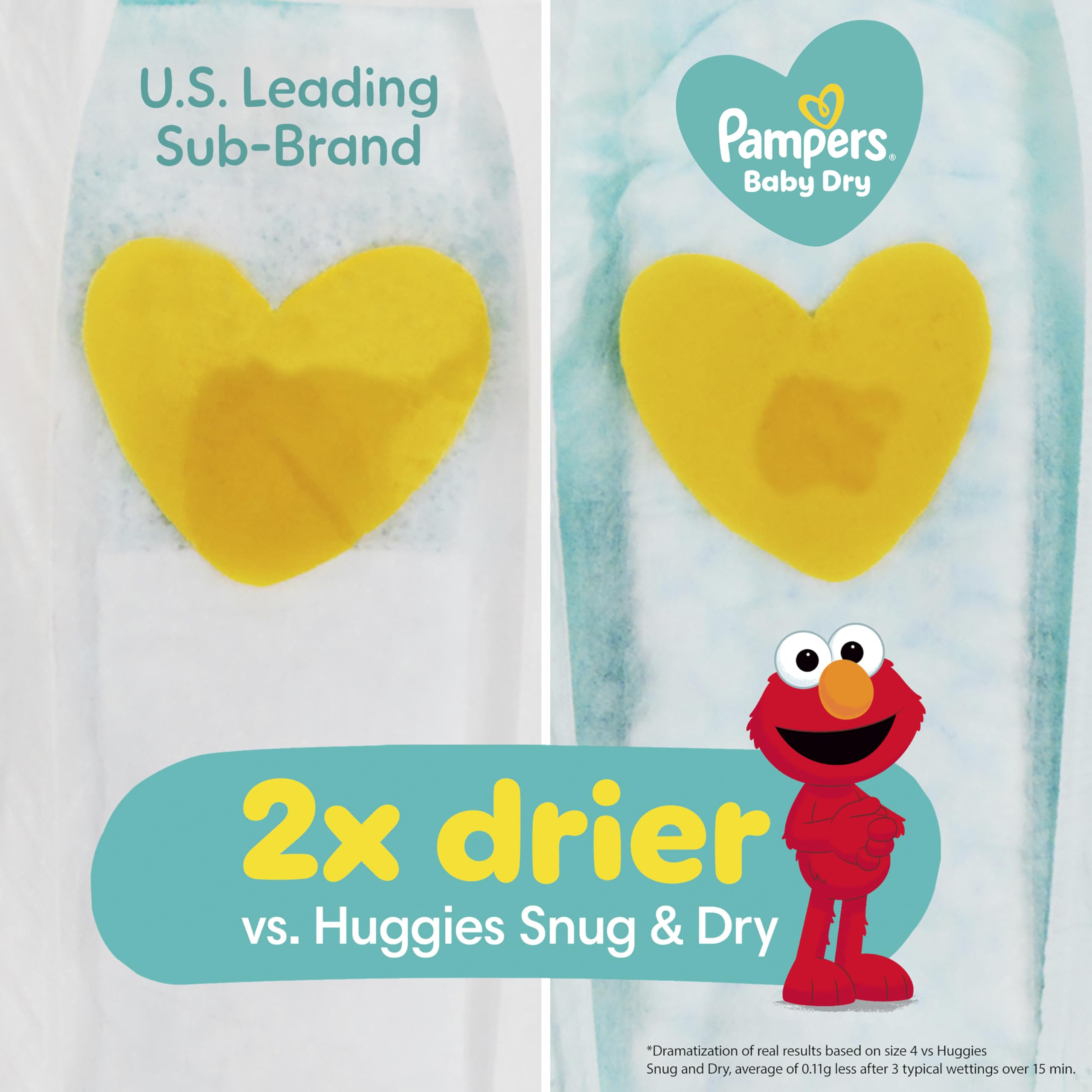 Pampers Diapers - Baby Dry - Size 1, 44 Count, Absorbent Disposable Infant Diaper (Packaging May Vary)