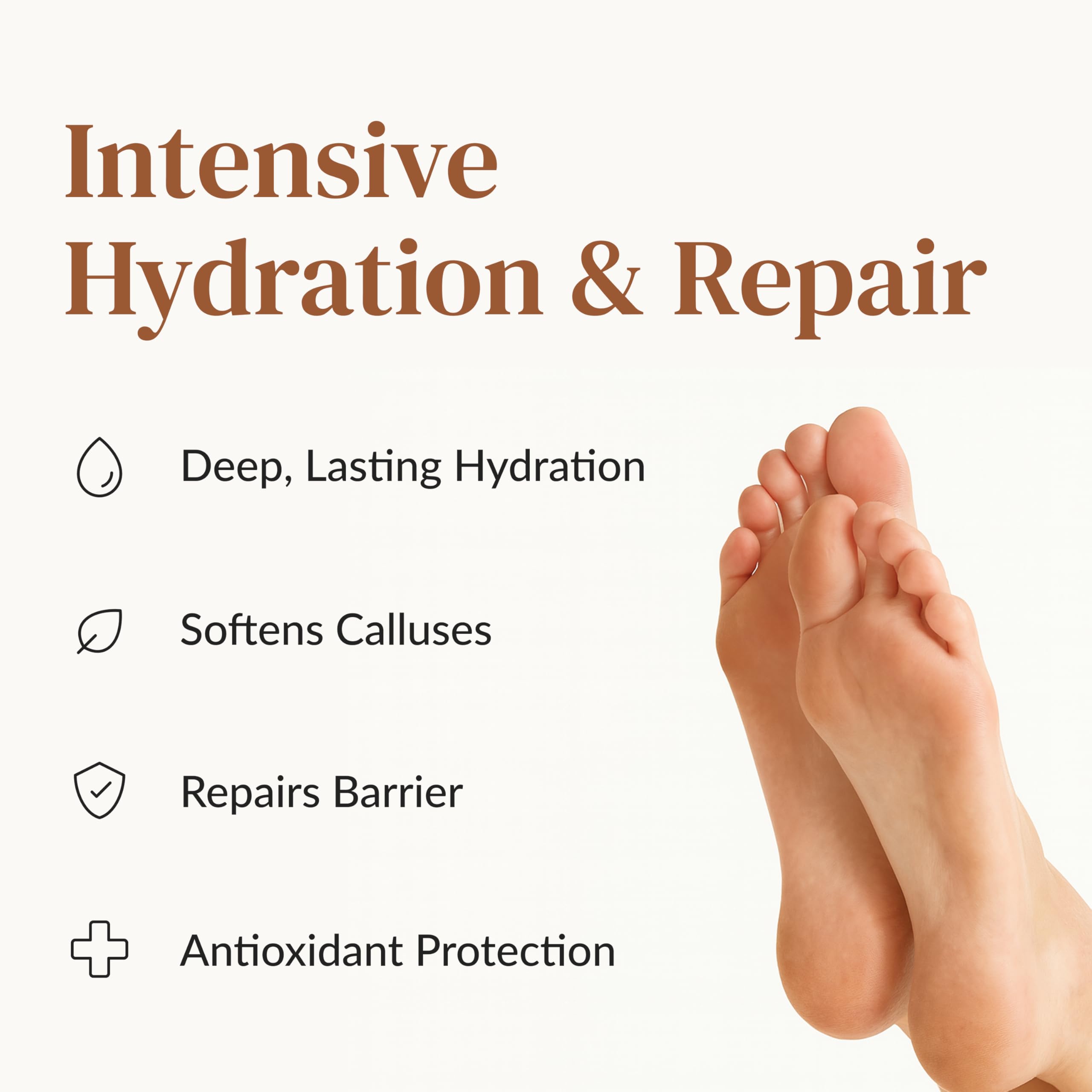 Epielle Hydrating Foot Mask 6 Pairs, Relieve and Soften with Shea Butter & Jojoba Oil, Deep Moisturizing Socks for Dry, Cracked Feet, Self Care Gifts for Women, Spa Kit, Mothers Day Gifts