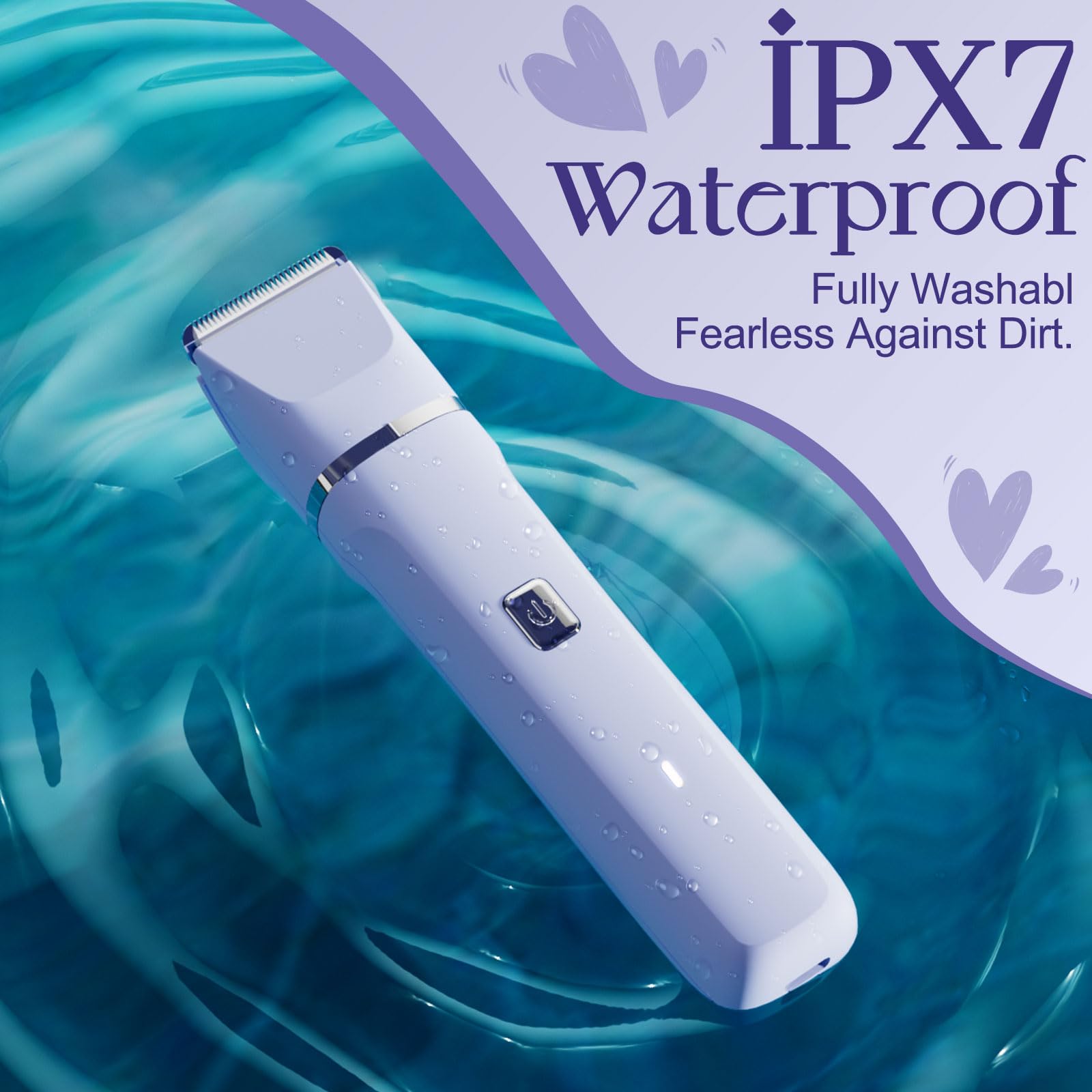 Electric Razors for Women - Wet/Dry Womens Electric Shaver for Legs, Replaceable Body Hair Blade Heads&Hair Remover for Face Head, No Nick, No Cut, No Razor Burn, Purple