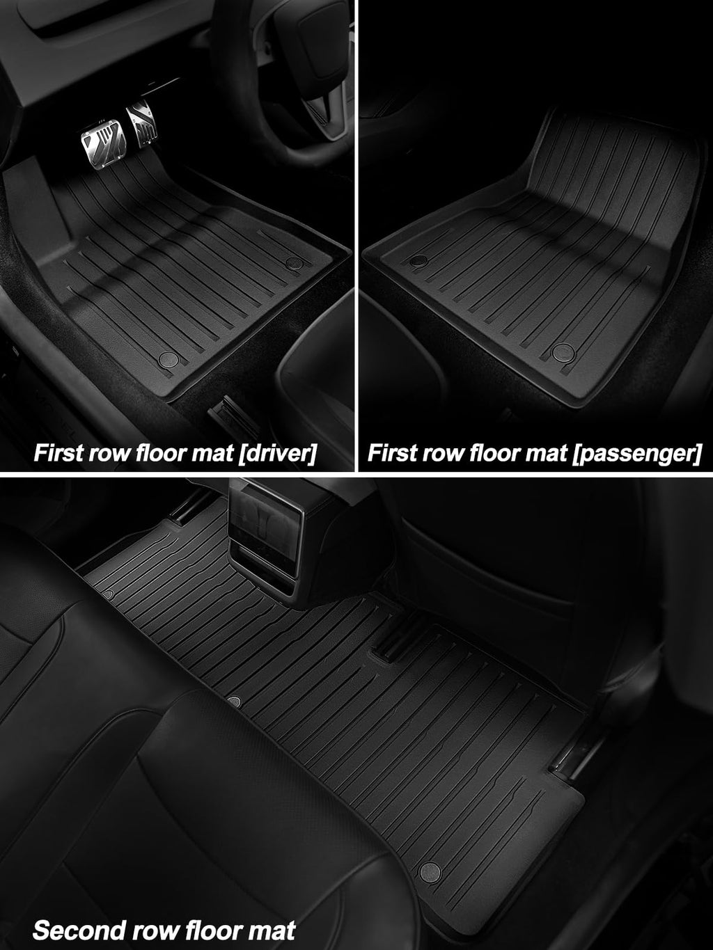 Foronetry Floor Mats for 2025 2024 Tesla Model 3 Highland, All Weather TPE Cargo Liner Floor Mats Frunk Trunk Mats fit Tesla Model 3 Accessories 2024 2025, 6 PCS