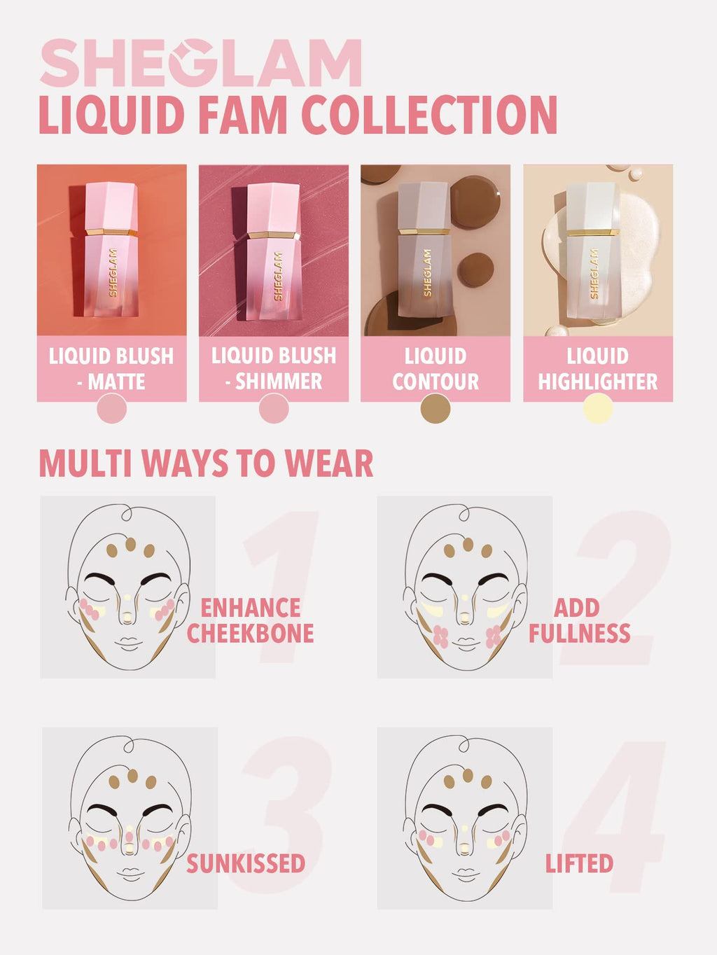 SHEGLAM Color Bloom Liquid Blush Makeup for Cheeks Matte Finish - Rose Ritual
