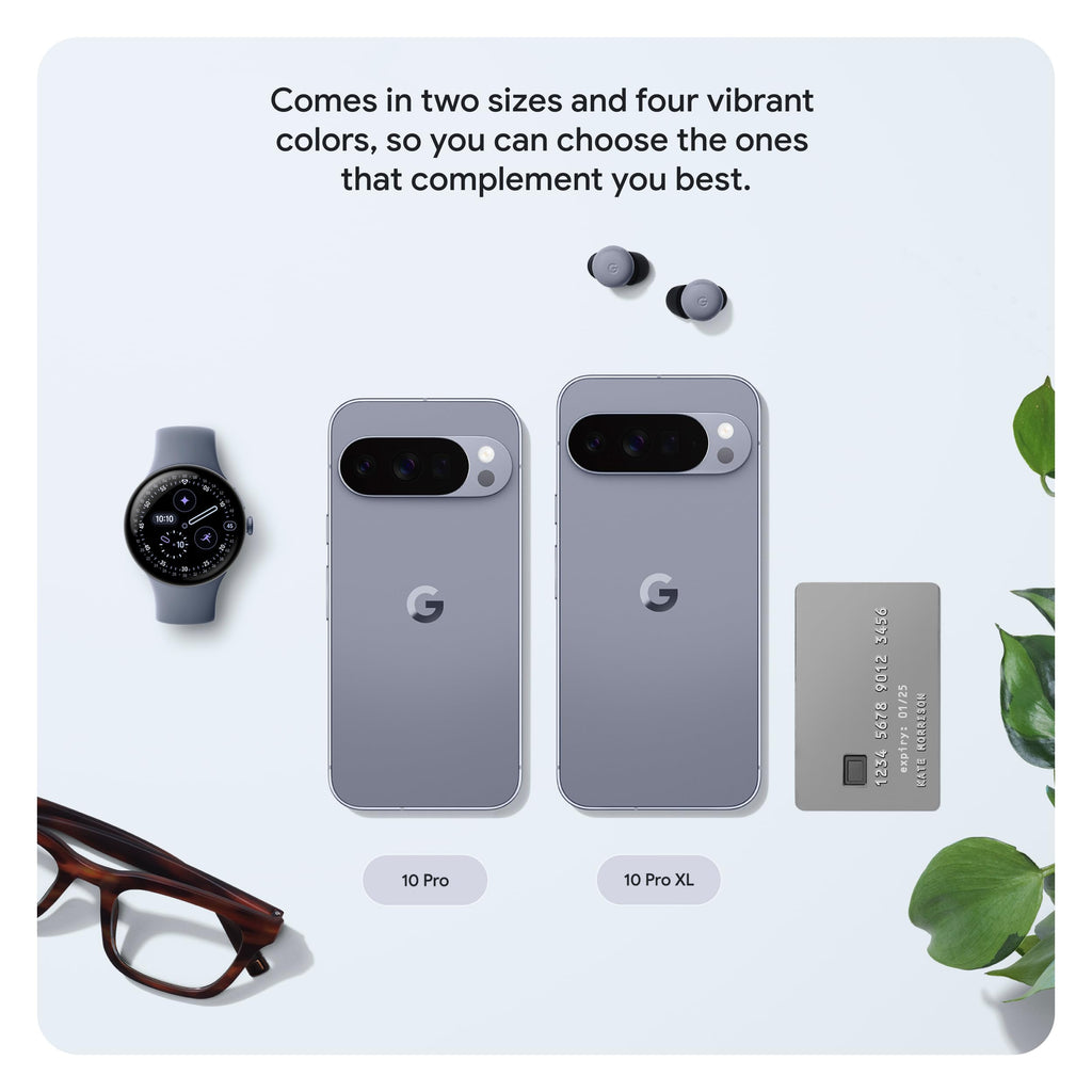 Google Pixel 10 Pro - Unlocked Android Smartphone - Gemini AI Assistant, Triple Rear Camera System, Fast-Charging 24+ Hour Battery, and 6.3" Super Actua Display - Moonstone - 128 GB (2025 Model)