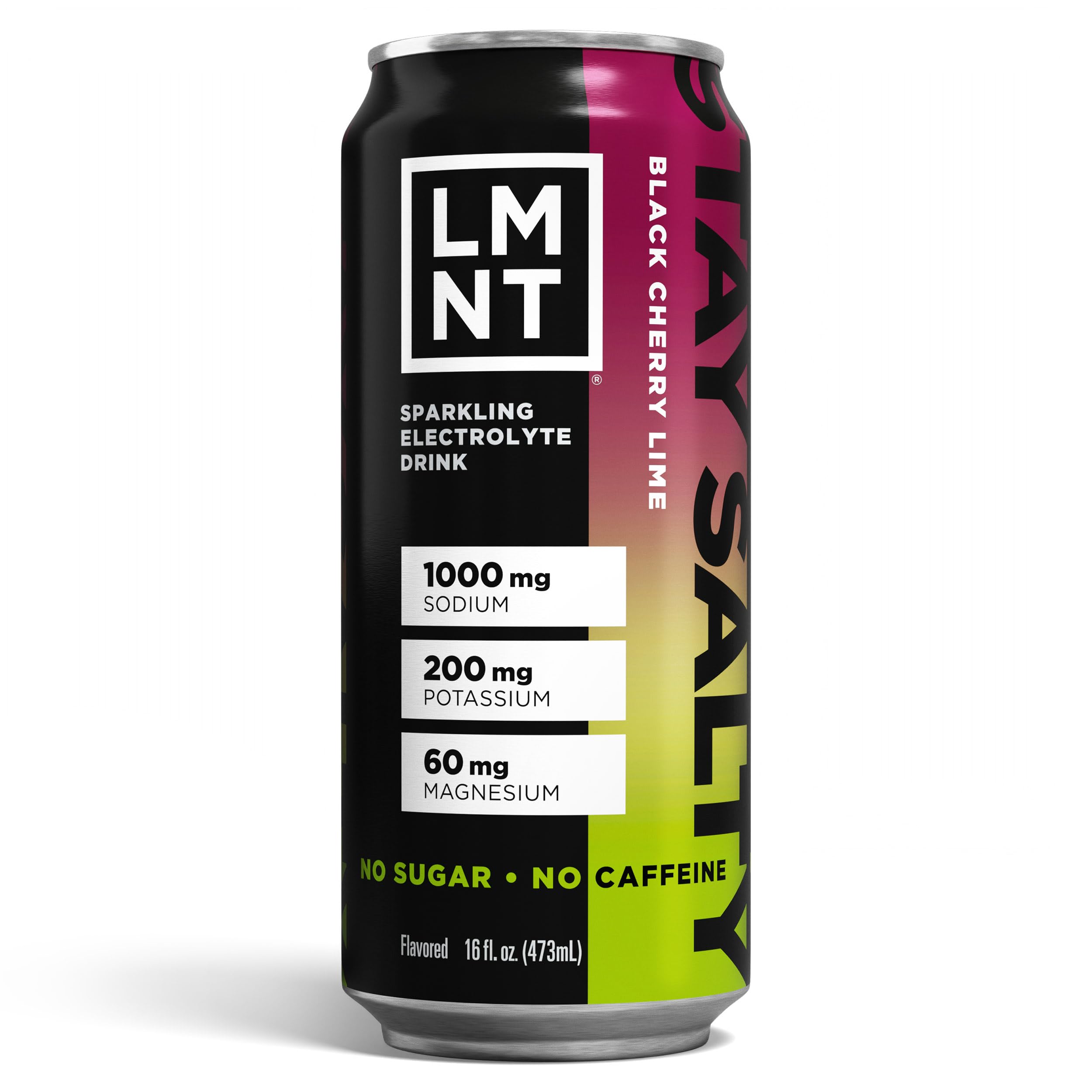 LMNT Sparkling Electrolyte Drink - Black Cherry Lime | 12-Count