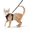 rabbitgoo Cat Harness and Leash for Walking, Escape Proof Soft Adjustable Vest Harnesses for Cats, Easy Control Breathable Reflective Strips Jacket, Black, XS