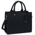 Chinllo Tote Bag for Women Top Handle Satchel Purse and Handbags with Shoulder Strap (D.Black-S)
