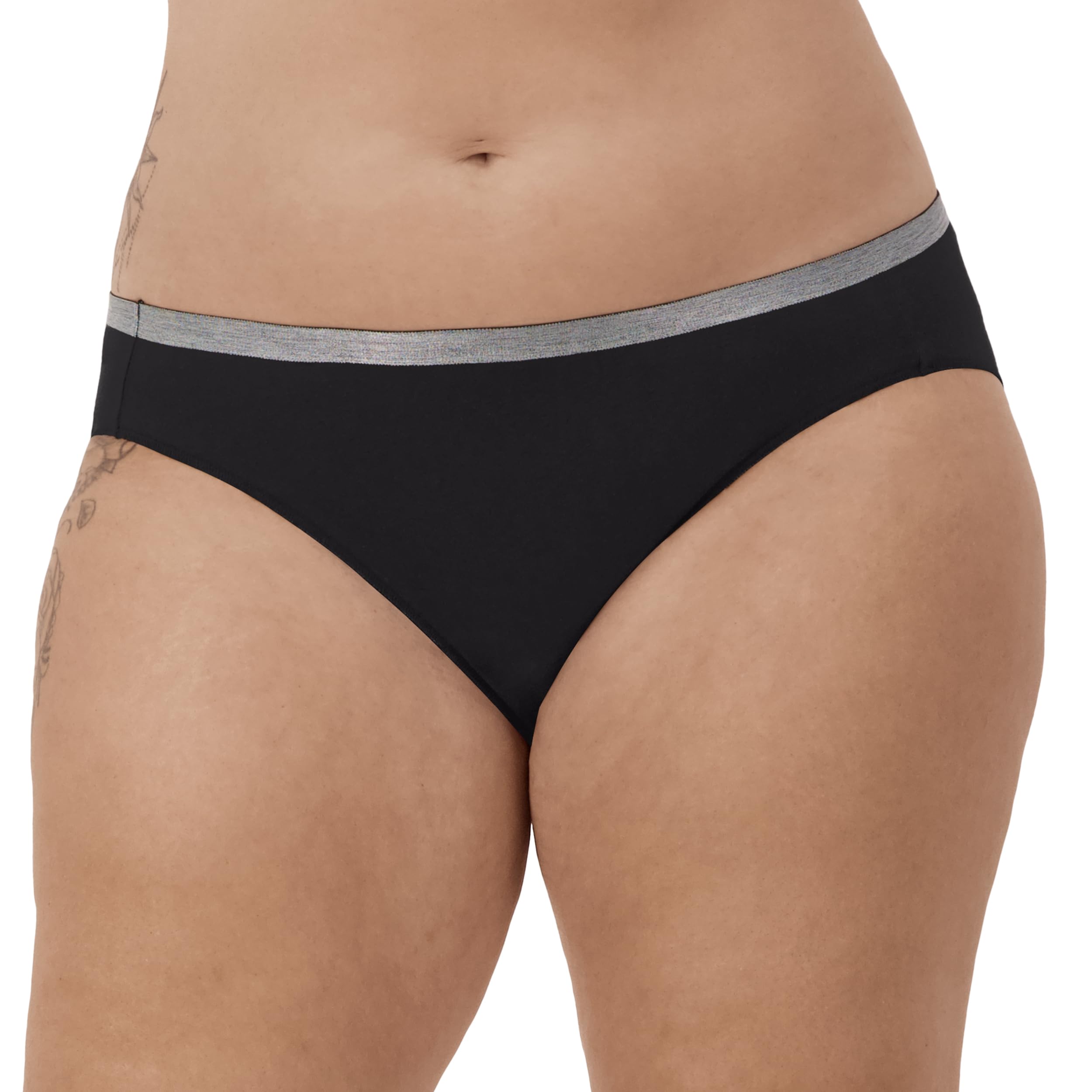 Hanes Women's Brief Underwear, Stretch Brief Panties for Women, Tag-Free Underwear, 5-Pack