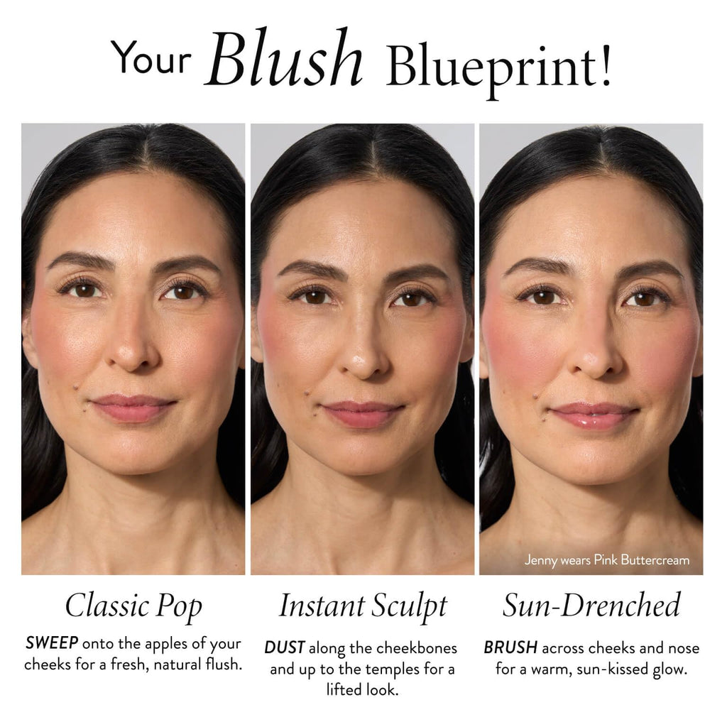 LAURA GELLER NEW YORK Baked Blush-n-Brighten Marbleized Blush for Cheeks - Pink Buttercream - Natural Finish - Buildable Color
