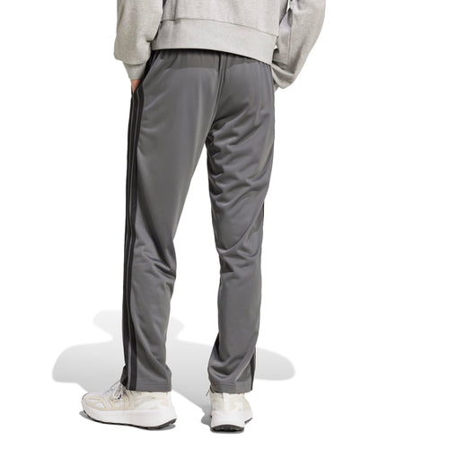 Adidas Mens 3-Stripes Tricot Regular Fit Open Hem Sportswear Track Pants, Solid Grey, Small