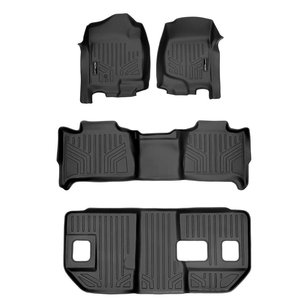 MAXLINER Custom Fit Floor Mats 3 Row Liner Set Compatible with 2007-2014 Chevrolet Suburban
