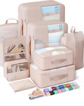 Veken 8 Set Packing Cubes, Cruise Ship Travel Essentials Accessories for Beach Vacation, Personalized Gifts for Women Mom Her, Suitcase Organizer Bags for Luggage with Hanging Toiletry Bag