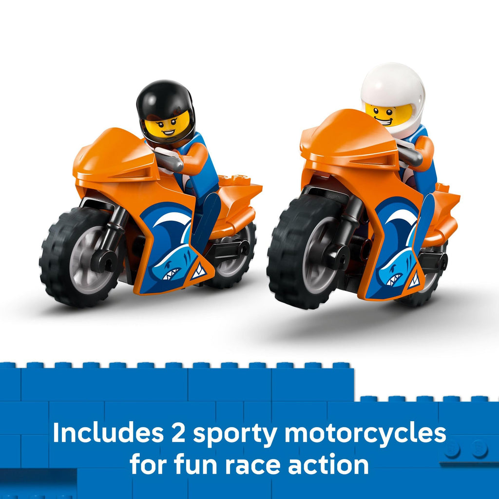 LEGO City Motorcycle Transporter Building Toy for Boys & Girls - Pretend Play Set for Preschool Kids, Ages 4+ - Flatbed Truck Toy W/2 Toy Motorcycles & 2 Minifigures - Gift Idea for Birthdays - 60491