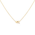 Glimmerst Initial Heart Necklace 18K Gold Plated Stainless Steel Tiny Heart Letter A Necklace Personalized Monogram Name Necklace for Women