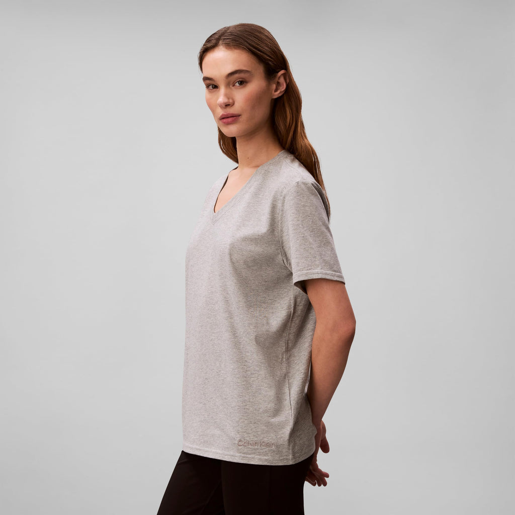 Calvin Klein Women's Performance Classic Fit V-Neck Tee Grey Heather
