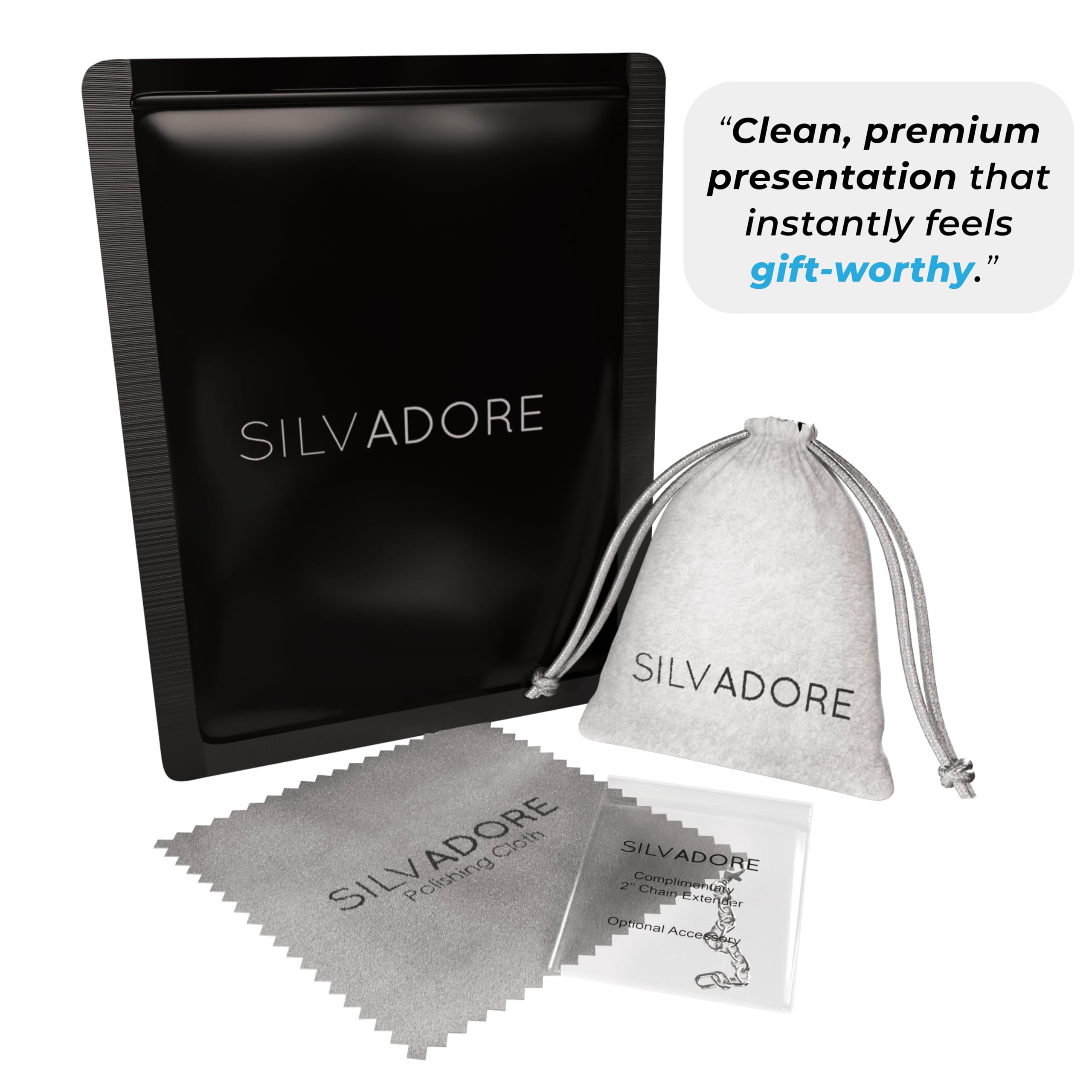 Silvadore 4mm Silver ROPE Chain For Men Necklace Women - Non-Tarnish Strong Stainless Steel - Twist Link Diamond-Cut Jewelry Gifts - 56cm - 22 inch UK