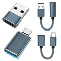 xiwxi [4 Pack【USB-C to USB-A】&【USB-A to USB-C】 OTG Cable,Type C Type A Male Female Adapter SuperSpeed Data Transfer & Fast Charging Compatible with iPhone/Samsung/iPad/iWatch/AirPods/PS/2 Cables