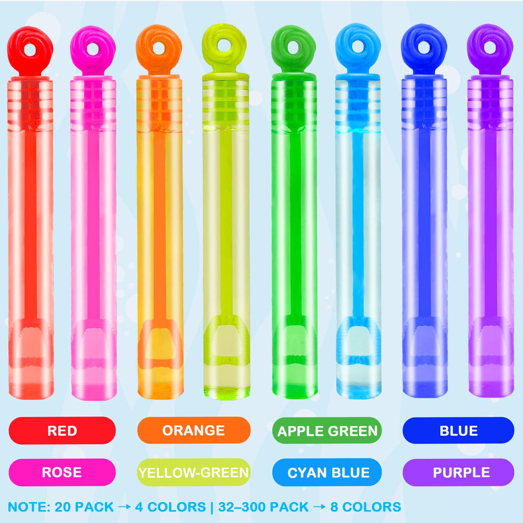 Bubbles Party Favors Supplies for Kids,20-300 Pack Mini Bubble Wand Toy for Toddler, Valentines Day Goodie Bag Stuffer Filler Treat Non Candy,Small Pinata Birthday Classroom Camping Gift for Boy Girl