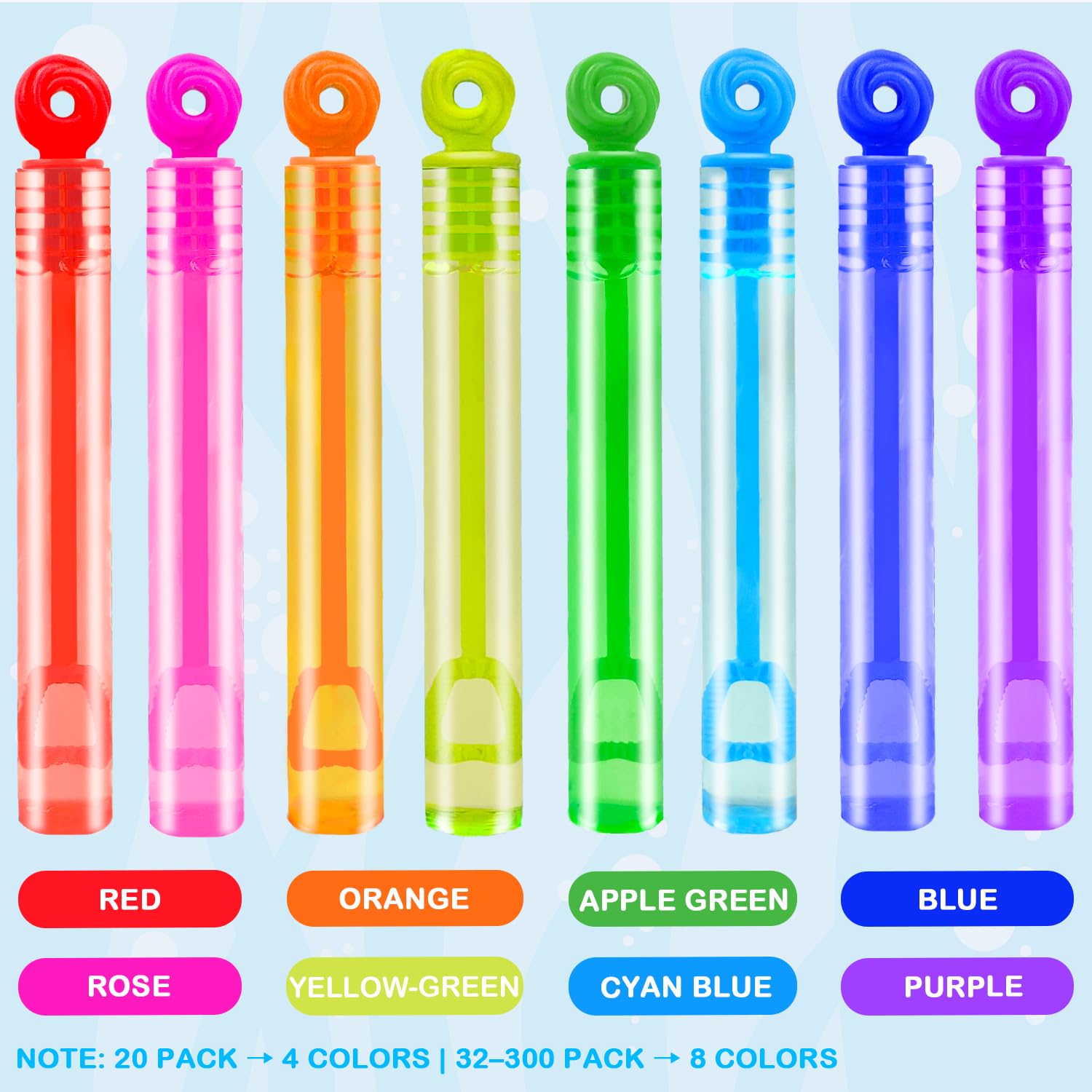 Bubbles Party Favors Supplies for Kids,20-300 Pack Mini Bubble Wand Toy for Toddler, Valentines Day Goodie Bag Stuffer Filler Treat Non Candy,Small Pinata Birthday Classroom Camping Gift for Boy Girl