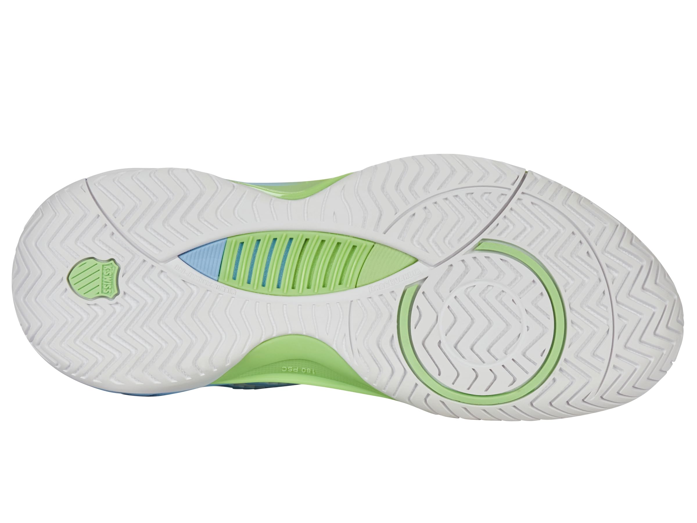 K-Swiss Women's Hypercourt Supreme 2 Tennis Shoe, Lucent White/Dutch Canal/Paradise Green, 6 M