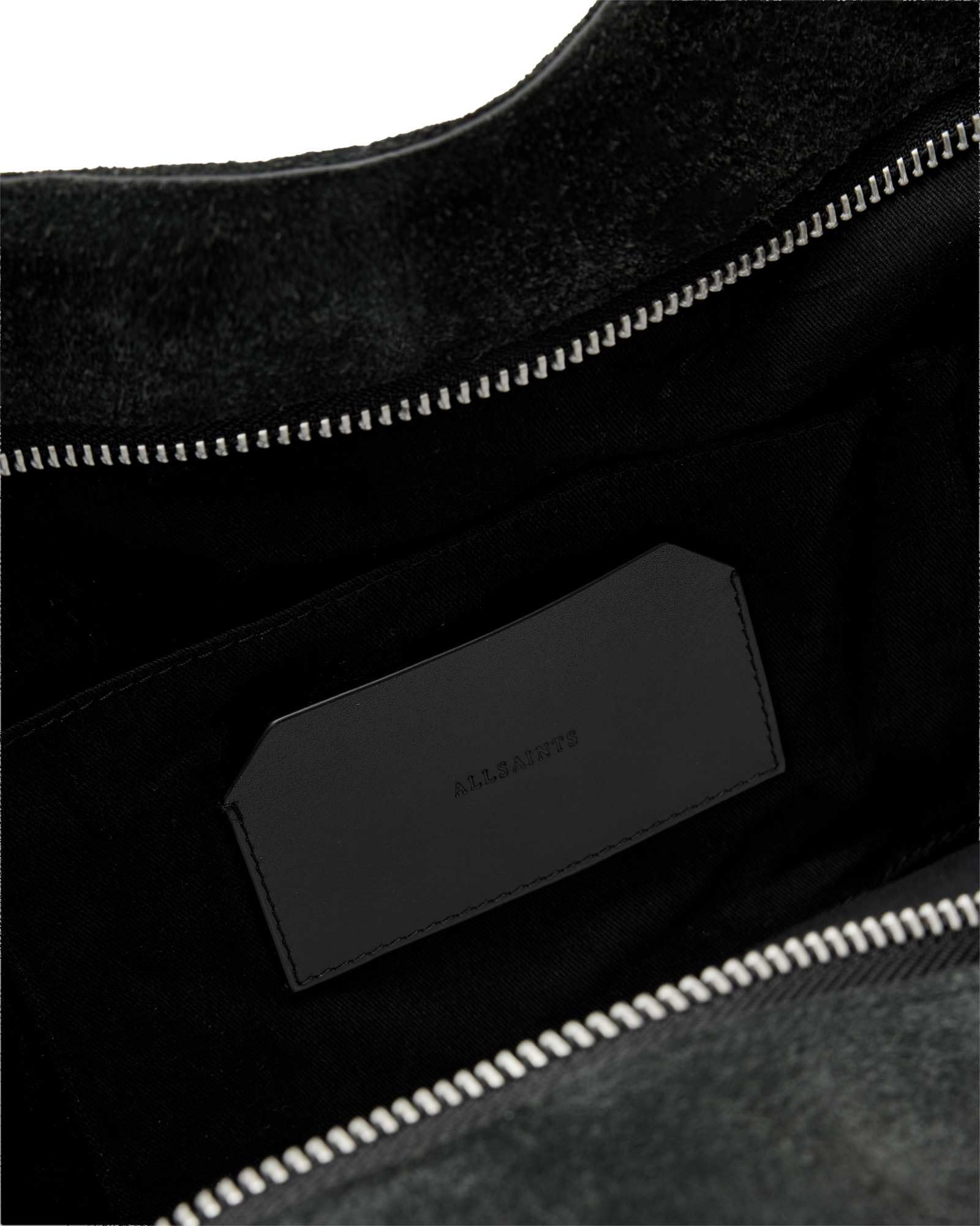 AllSaints Haven Suede Tote Black One Size