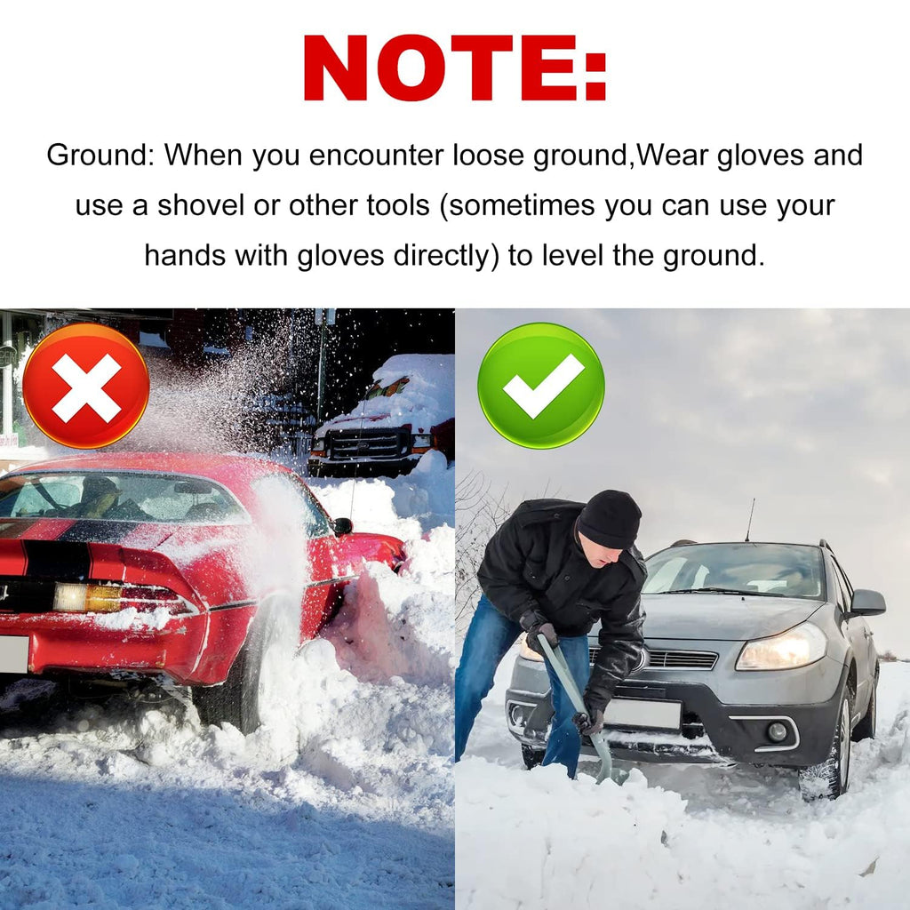 EVTIME Emergency Devices 2 pcs Tire Traction Mats 39.3" (L) x 10.8" (W), Portable for Snow, Ice, Mud, and Sand Used to Car, Truck, Van or Fleet Vehicle Off Road Winter Accessories (2PCS* 39in)