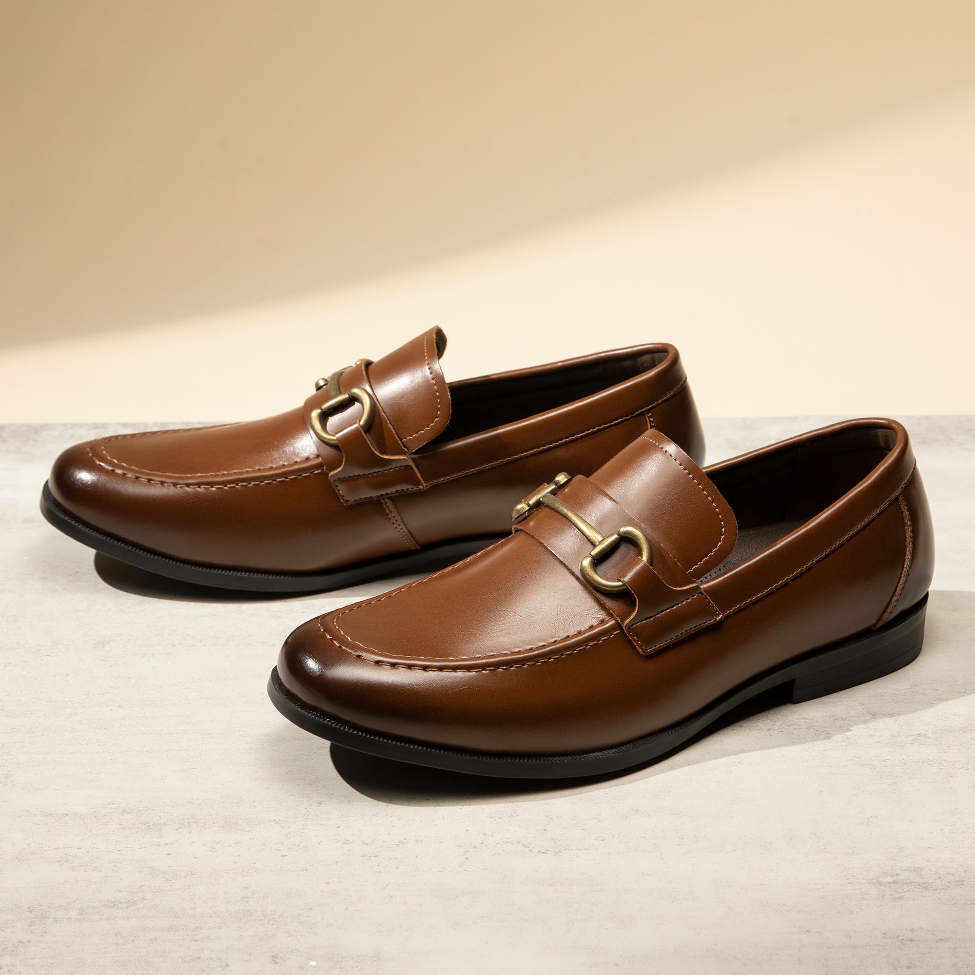 Bruno Marc Men's Dress Loafers Slip-on Formal Shoes,Size 13,Dark Brown,SBLS2410M