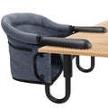 Hook-On Chairs - Portable & Foldable for Babies 6-36 Months, Family & Travel Use with Carry Bag (Grey)