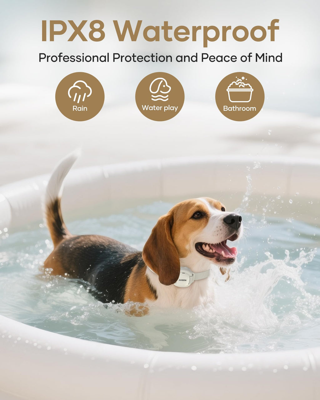 Jugbow Shock Collar for Small Dogs - 4200FT Dog Training Collar with Remote for 5-30lbs Mini Small Dogs, IPX8-Waterproof Rechargeable E-Collar with Beep (1-9), Vibration(1-3), Safe Shock(0-16)