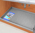 SIKADEER 34" x 22" Under Sink Mat Waterproof, Silicone Mat Kitchen Drawer Shelf and Cabinet Liner, Sink Protector for Kitchen Organizers and Storage, Boot Tray Pet Food Mats