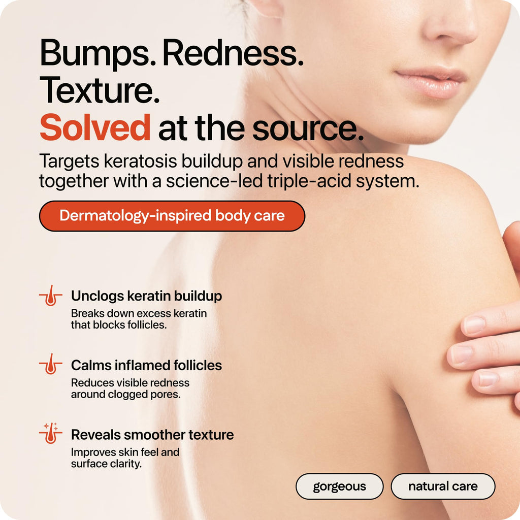 Strawberry® Resurfacing Cream for Keratosis Pilaris - KP Bump Eraser for Strawberry Skin - Exfoliating Lotion with Glycolic, Lactic & Salicylic Acid - Remover for Rough & Bumpy Skin 4 oz