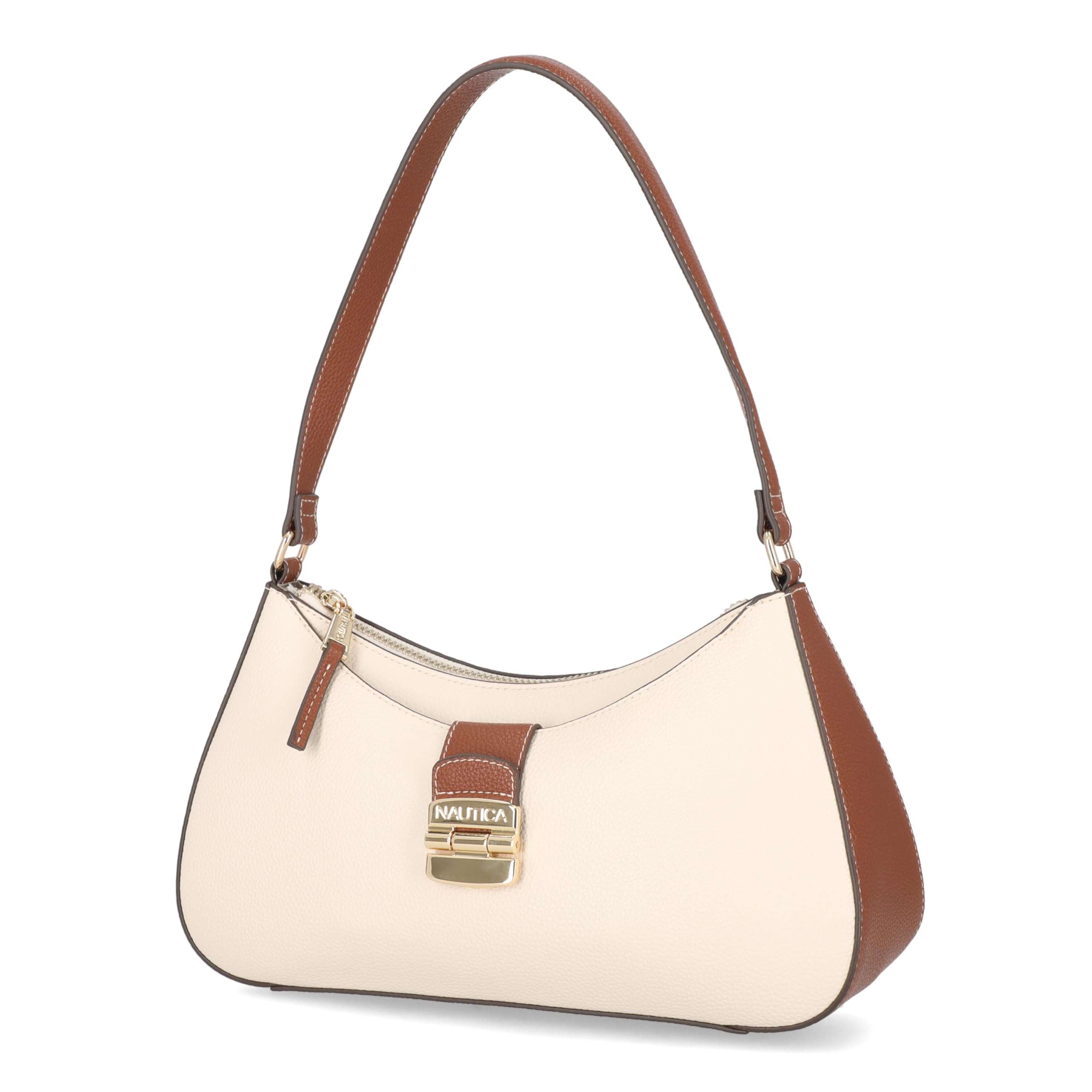 Nautica Voyager Hobo Bag for Women, Vegan Leather Women’s Purse, Large Shoulder Handbag with Zipper Closure