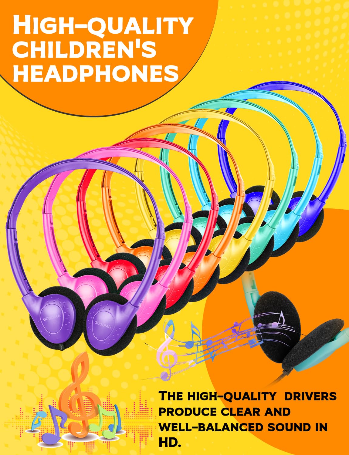 GDBOMA Kids Headphones Bulk 24 Pack for School Classroom,Wholesale Class Set Earphones for Students Children Teens Boys Girls Adult 3.5mm Jack Multi Color